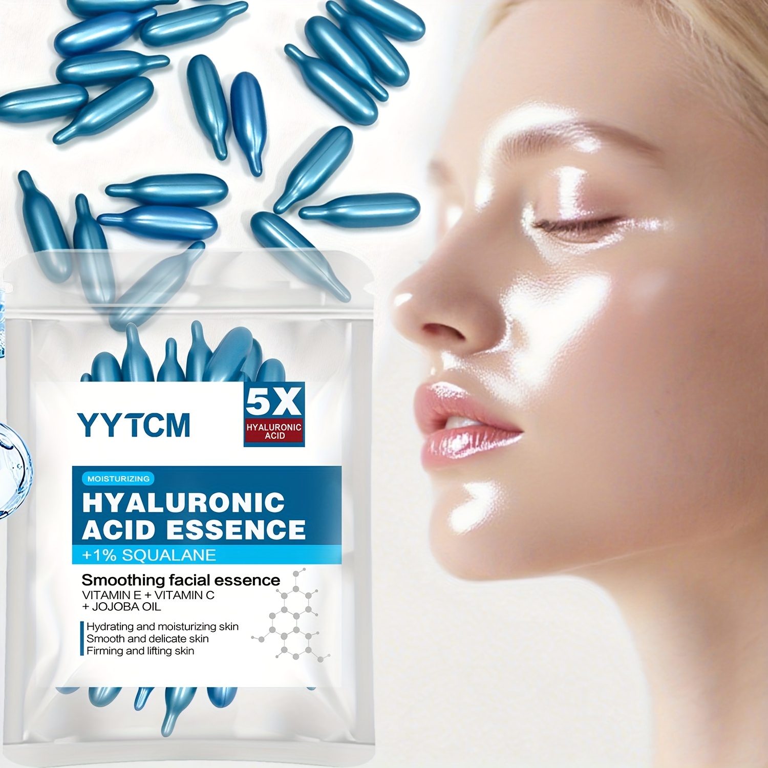 Luxury Skincare Wholesale - Hyaluronic Acid Deep Moisturizing Capsule Essence,