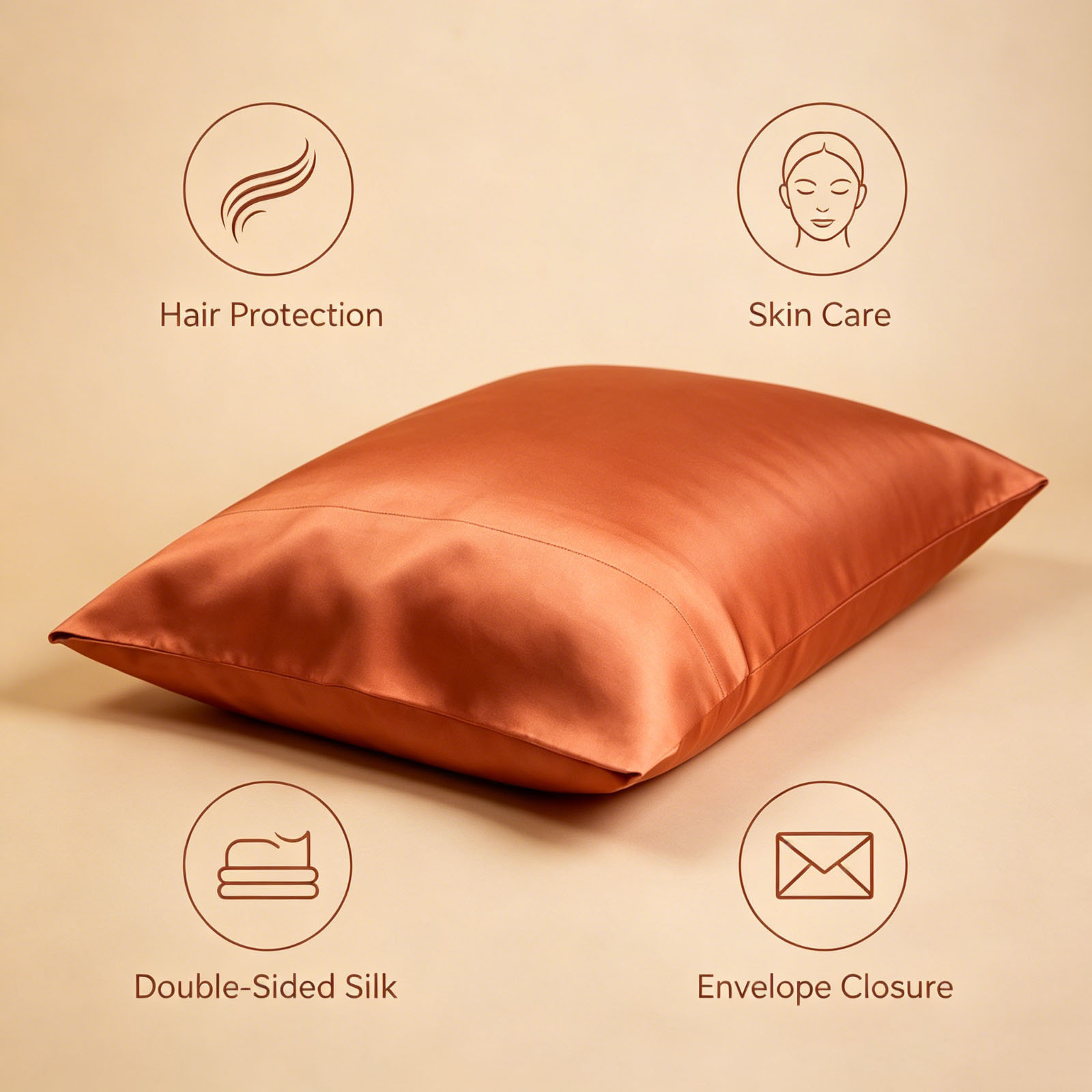 100% Mulberry Silk Pillowcase  - Luxury Queen Skincare recension och pris