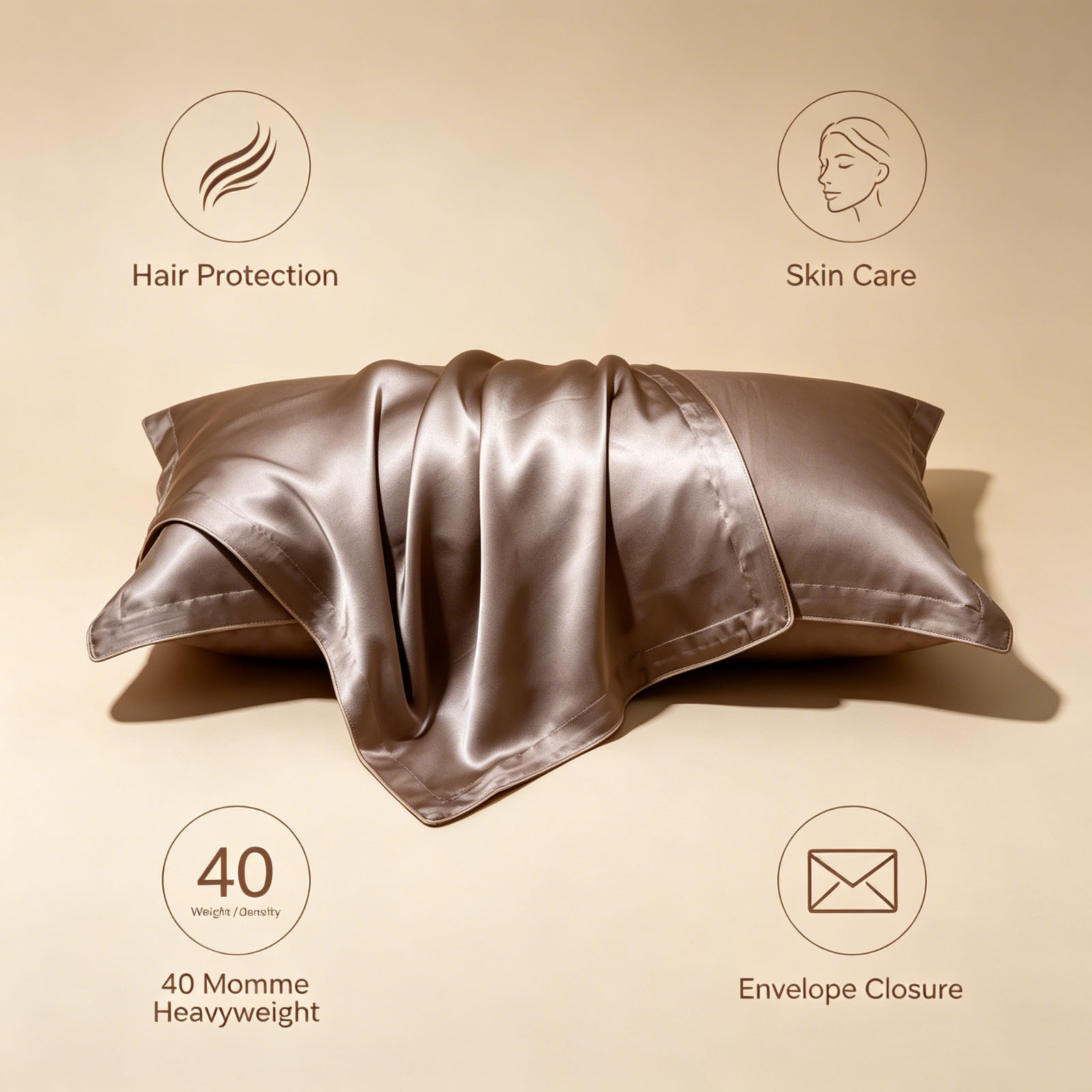 2 Pcs Silk Pillowcase Queen Si - Luxury Skincare Gift Set For Women recension och pris