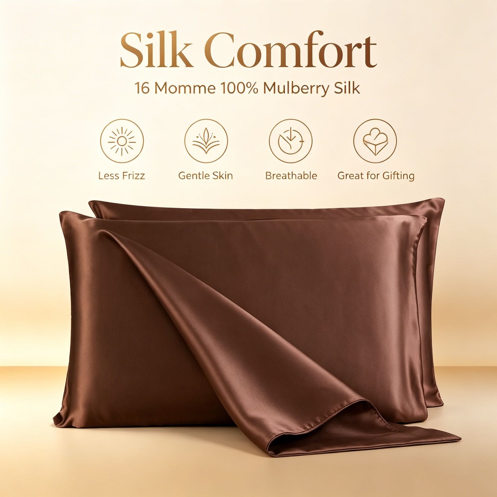 16 Momme Mulberry Silk Pillow  - Luxury Queen Skincare recension och pris