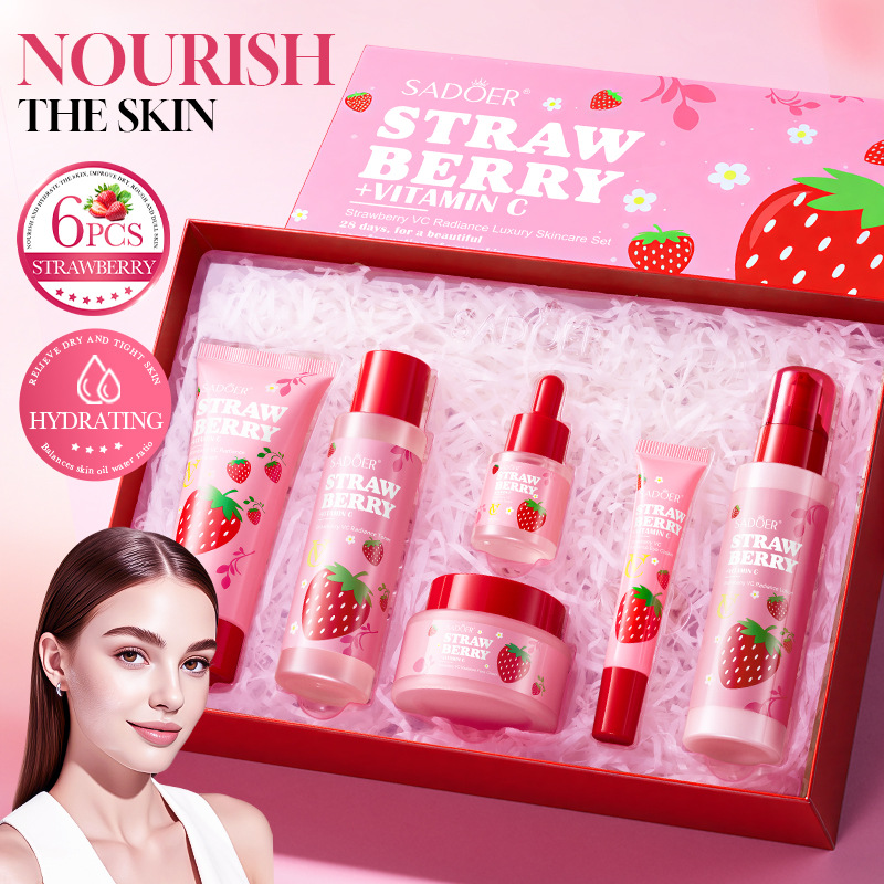 Strawberry VC Brightening Luxu - Luxury Skincare Gift Set For Women recension och pris